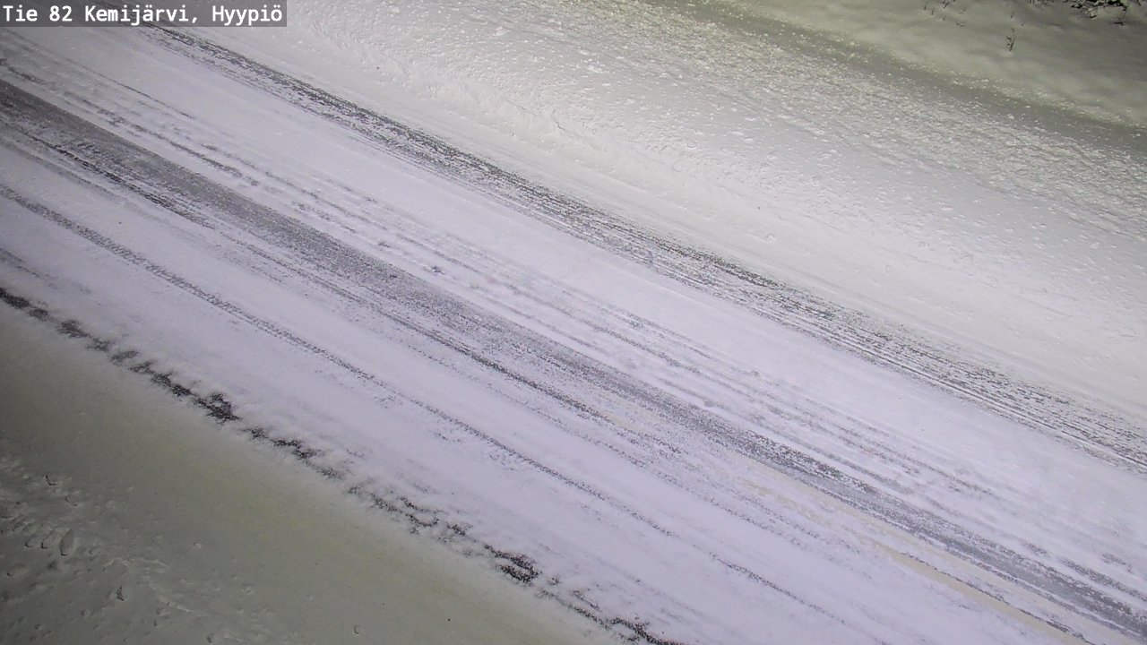 Weather Camera Image Road 82 Kemijärvi, Hyypiö, Kemijärvi, Lappi