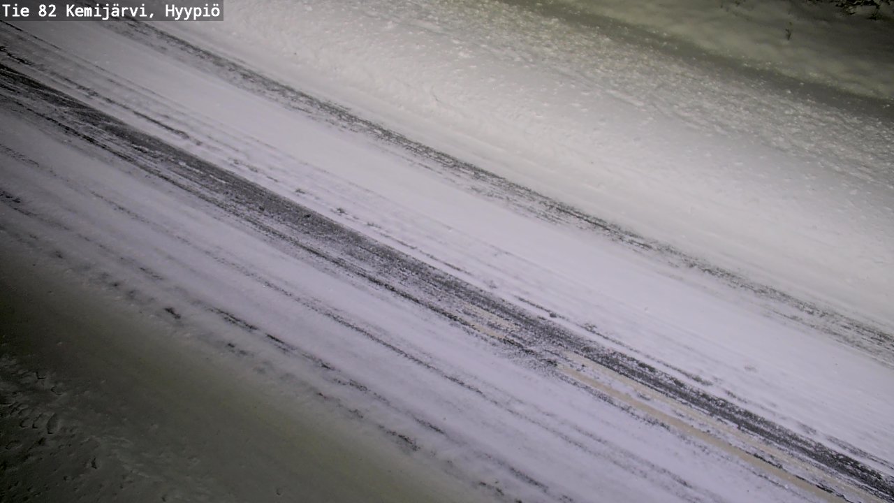 Weather Camera Image Road 82 Kemijärvi, Hyypiö, Kemijärvi, Lappi