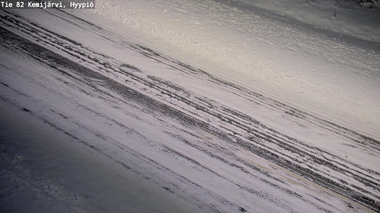 Weather Camera Image Road 82 Kemijärvi, Hyypiö, Kemijärvi, Lappi