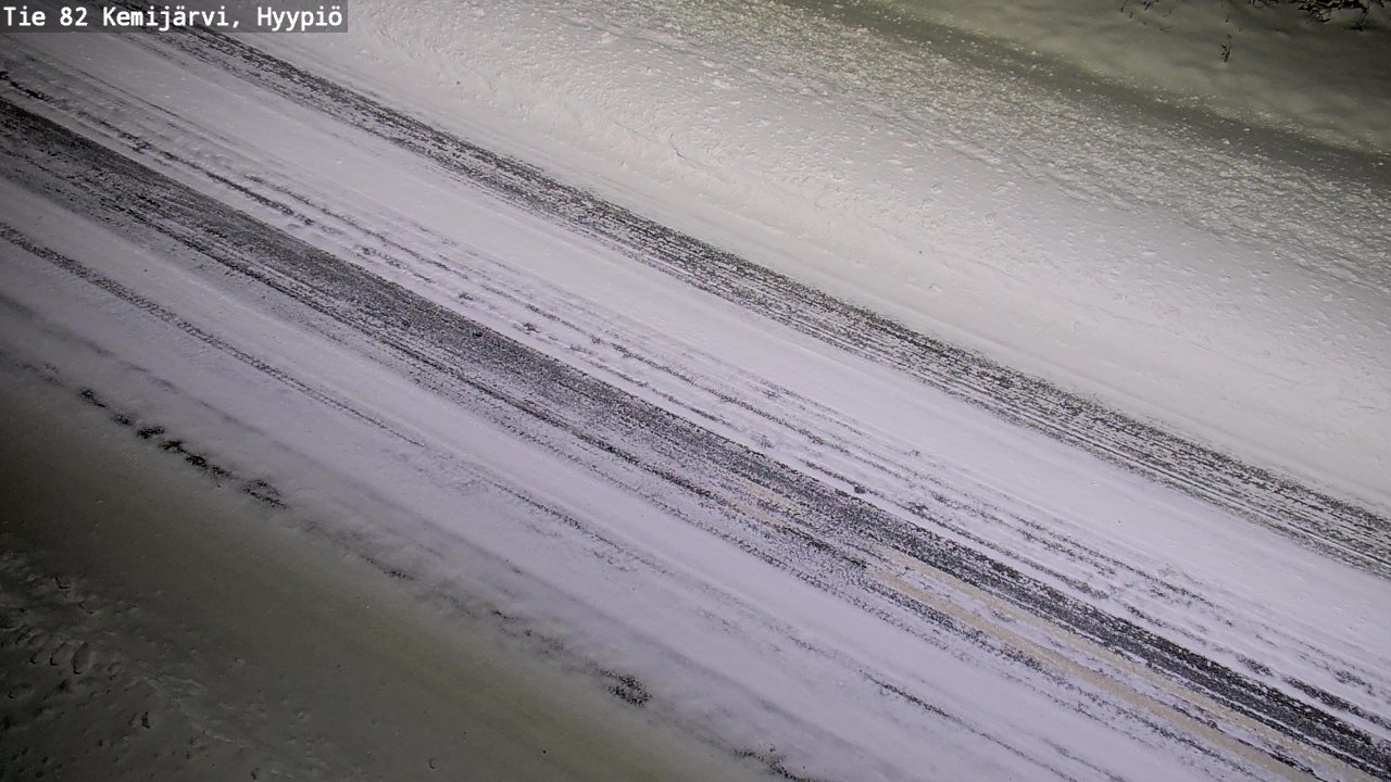 Weather Camera Image Road 82 Kemijärvi, Hyypiö, Kemijärvi, Lappi
