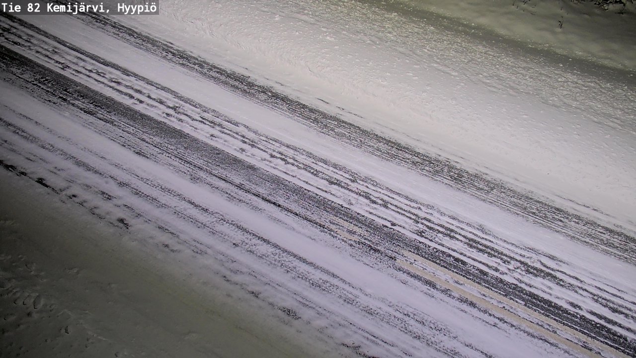 Weather Camera Image Road 82 Kemijärvi, Hyypiö, Kemijärvi, Lappi