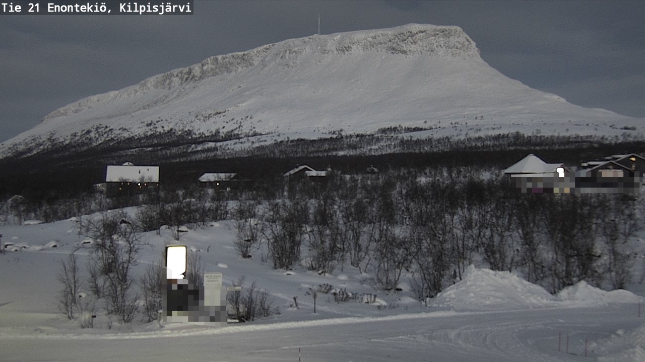 Weather Camera Image Väg 21 Enontekis, Kilpisjärv, Enontekiö, Lappi