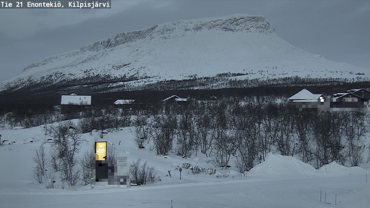 Weather Camera Image Väg 21 Enontekis, Kilpisjärv, Enontekiö, Lappi