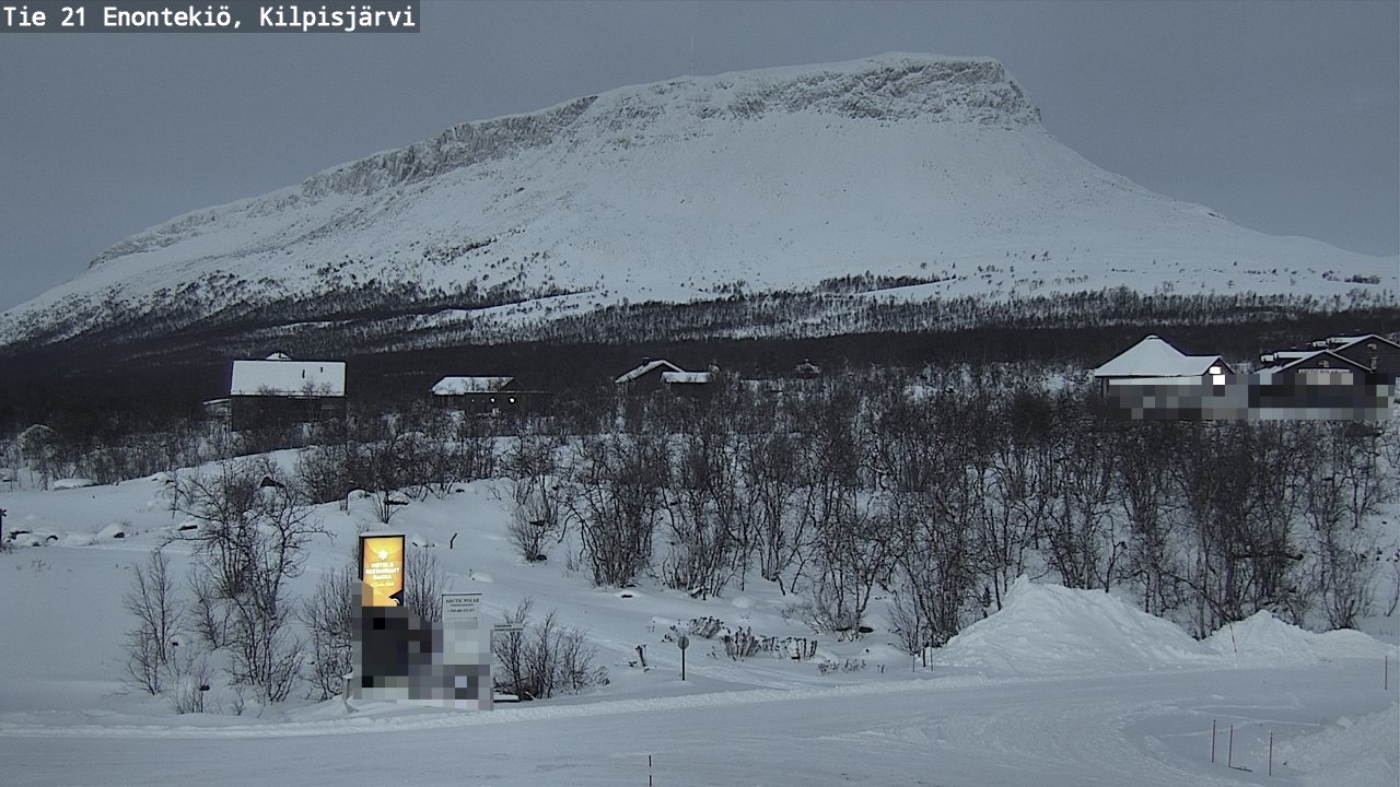 Weather Camera Image Väg 21 Enontekis, Kilpisjärv, Enontekiö, Lappi