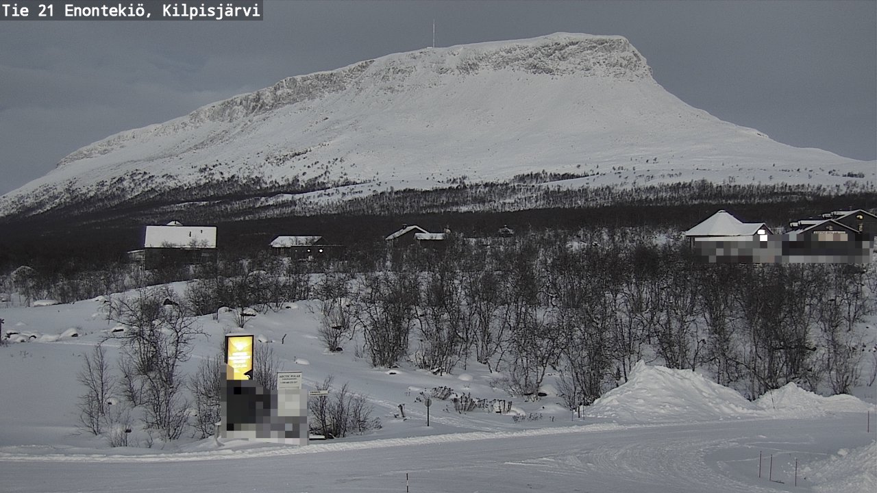 Weather Camera Image Väg 21 Enontekis, Kilpisjärv, Enontekiö, Lappi