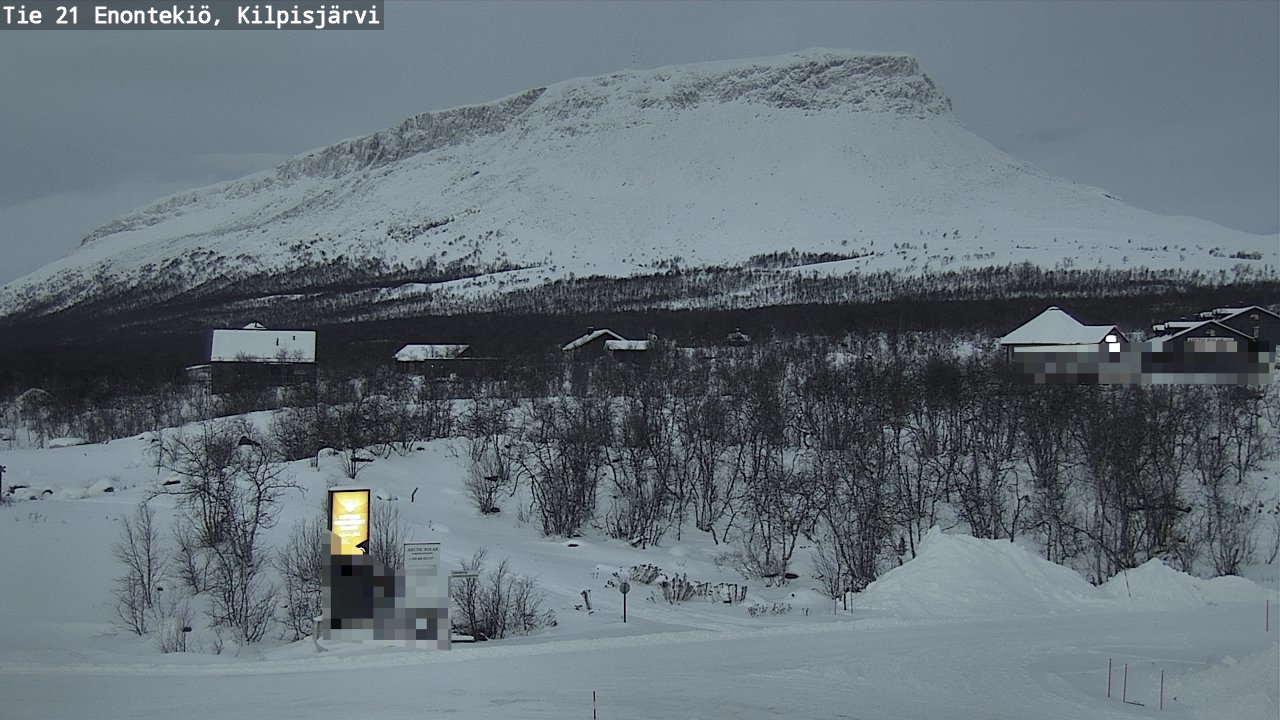 Weather Camera Image Väg 21 Enontekis, Kilpisjärv, Enontekiö, Lappi