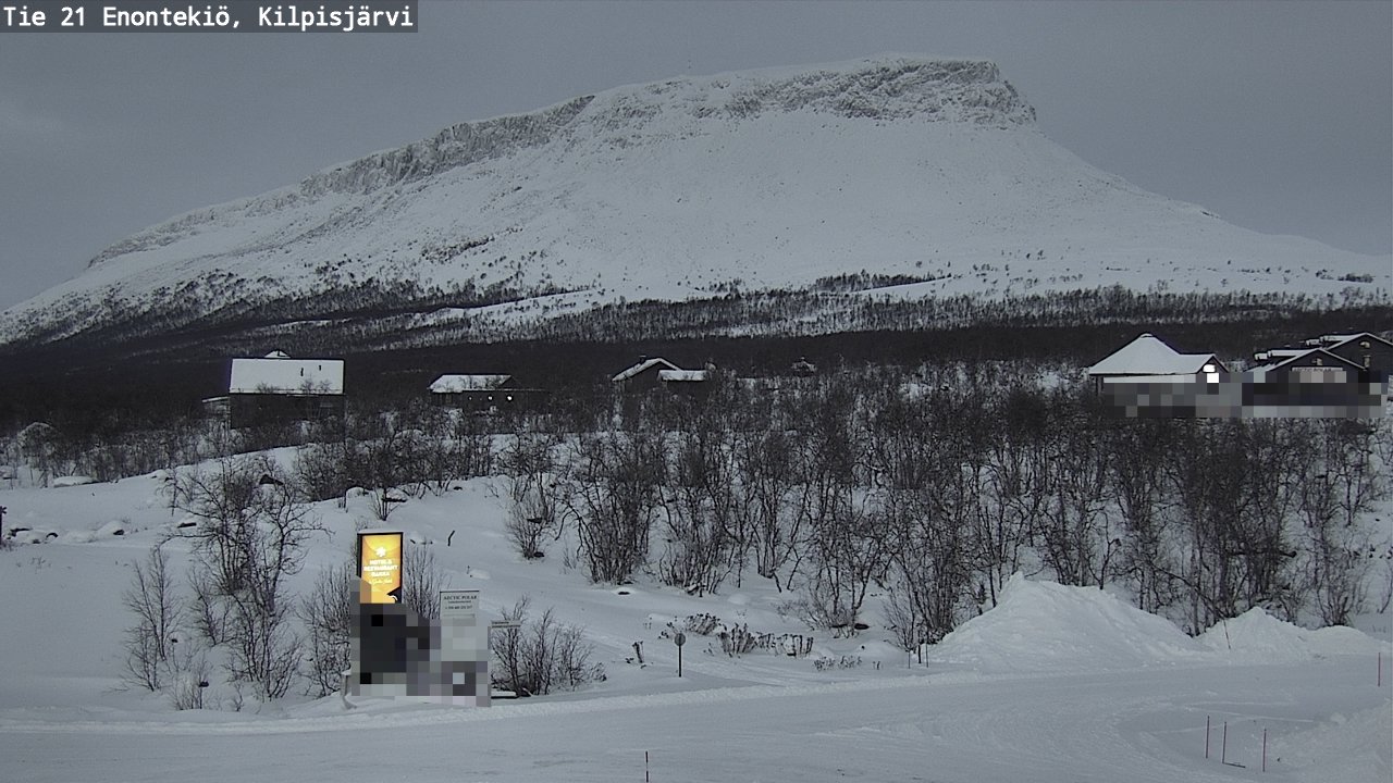 Weather Camera Image Väg 21 Enontekis, Kilpisjärv, Enontekiö, Lappi