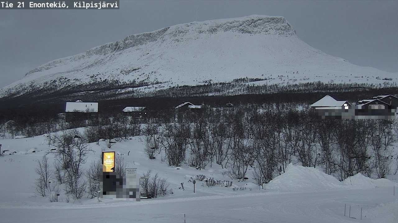 Weather Camera Image Väg 21 Enontekis, Kilpisjärv, Enontekiö, Lappi