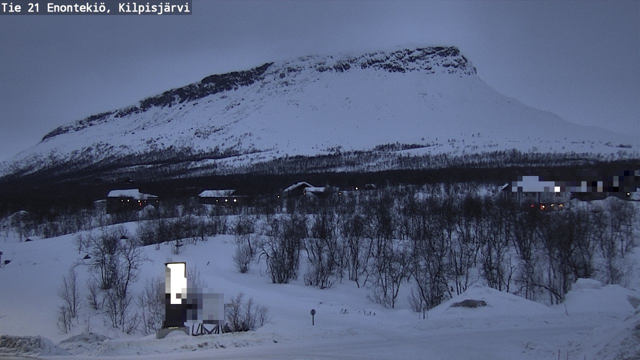 Weather Camera Image Väg 21 Enontekis, Kilpisjärv, Enontekiö, Lappi