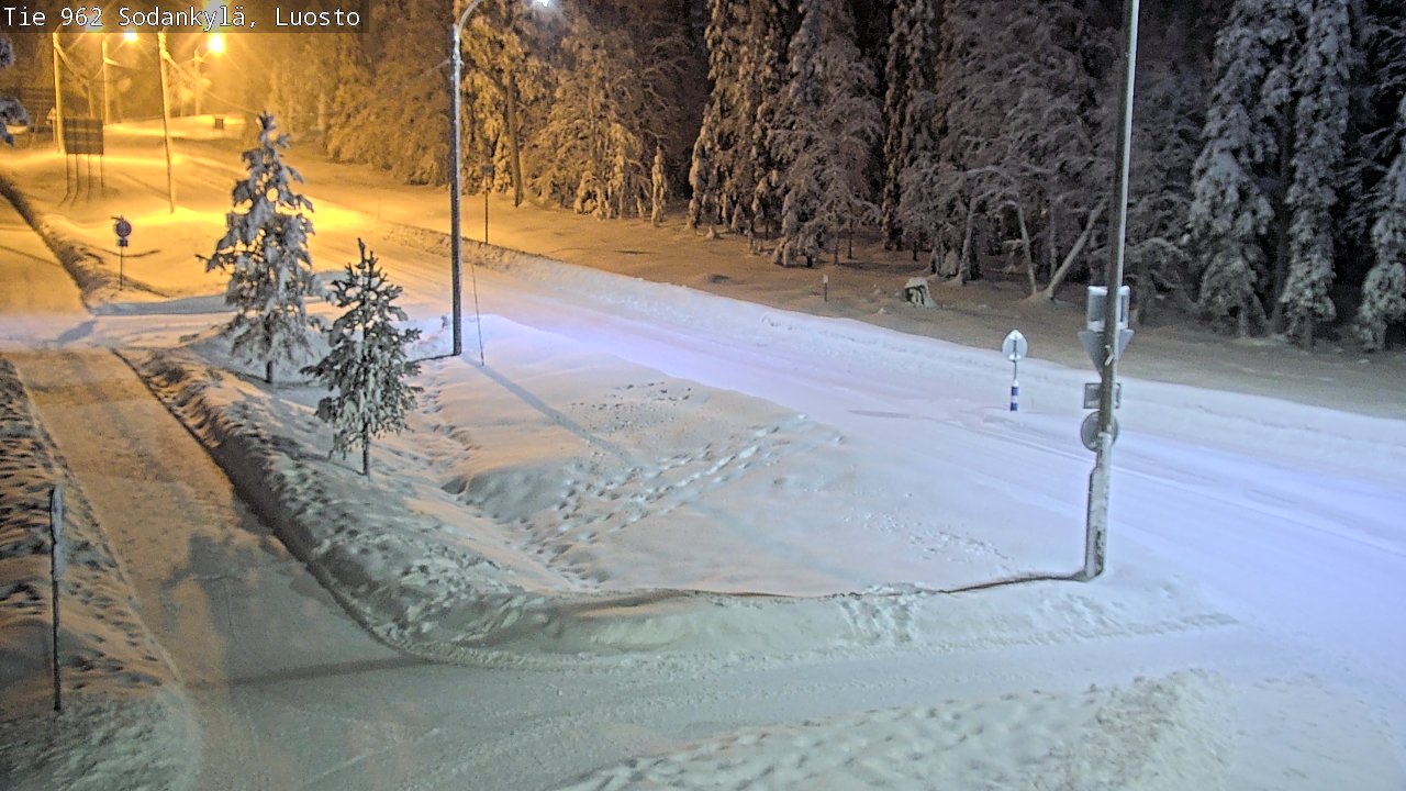 Weather Camera Image Väg 962 Sodankylä, Luosto, Sodankylä, Lappi