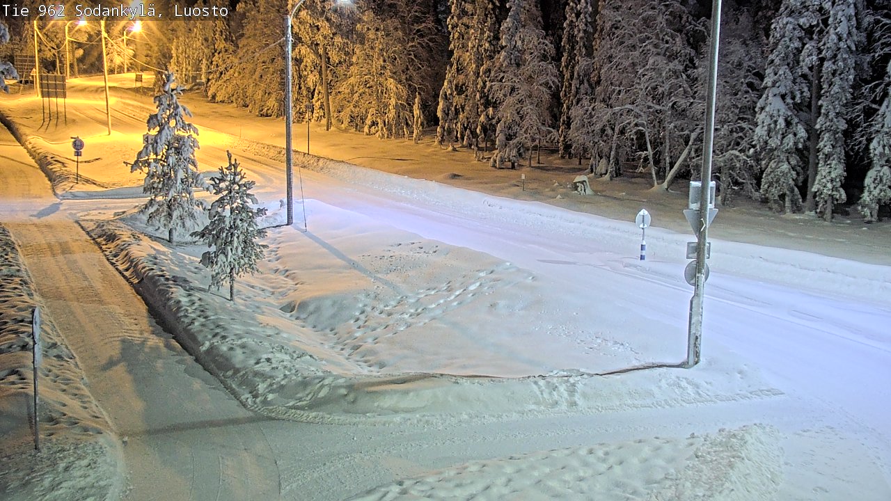 Weather Camera Image Väg 962 Sodankylä, Luosto, Sodankylä, Lappi