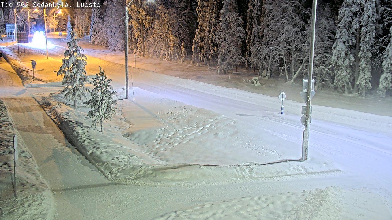 Weather Camera Image Väg 962 Sodankylä, Luosto, Sodankylä, Lappi