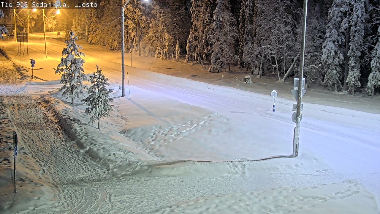 Weather Camera Image Väg 962 Sodankylä, Luosto, Sodankylä, Lappi