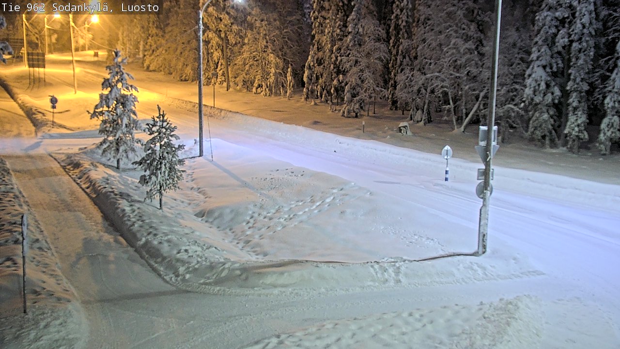 Weather Camera Image Väg 962 Sodankylä, Luosto, Sodankylä, Lappi