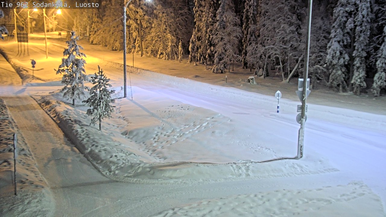 Weather Camera Image Väg 962 Sodankylä, Luosto, Sodankylä, Lappi