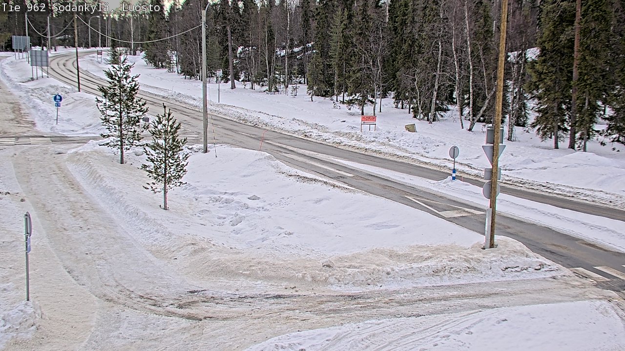 Weather Camera Image Road 962 Sodankylä, Luosto, Sodankylä, Lappi