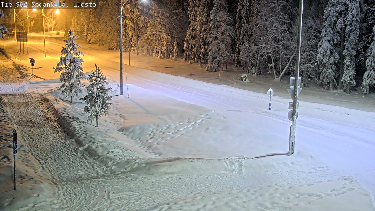 Weather Camera Image Väg 962 Sodankylä, Luosto, Sodankylä, Lappi