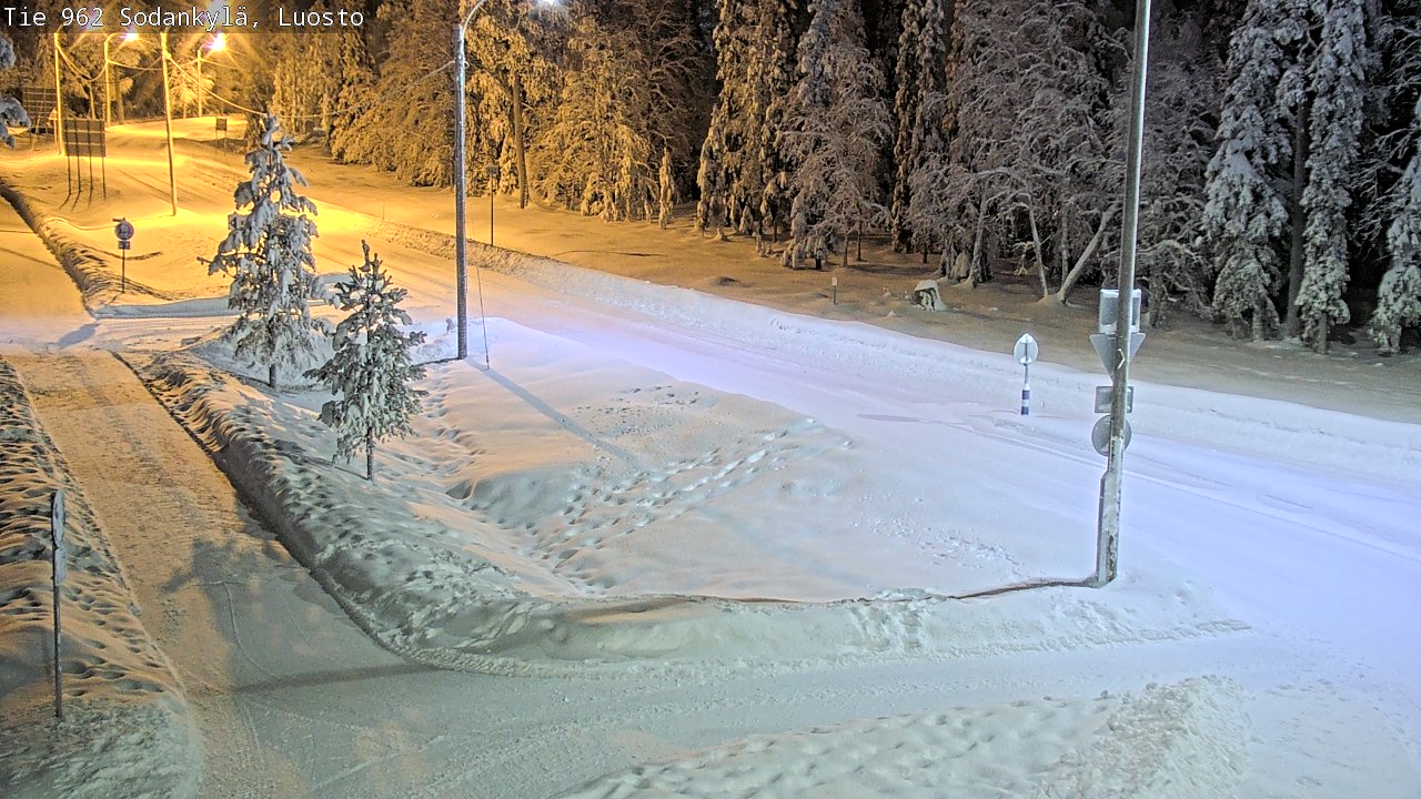 Weather Camera Image Väg 962 Sodankylä, Luosto, Sodankylä, Lappi