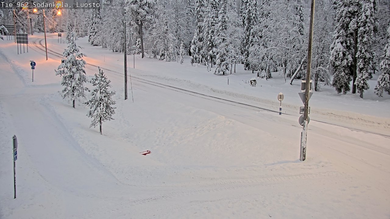 Weather Camera Image Väg 962 Sodankylä, Luosto, Sodankylä, Lappi