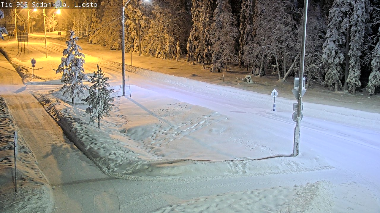 Weather Camera Image Väg 962 Sodankylä, Luosto, Sodankylä, Lappi