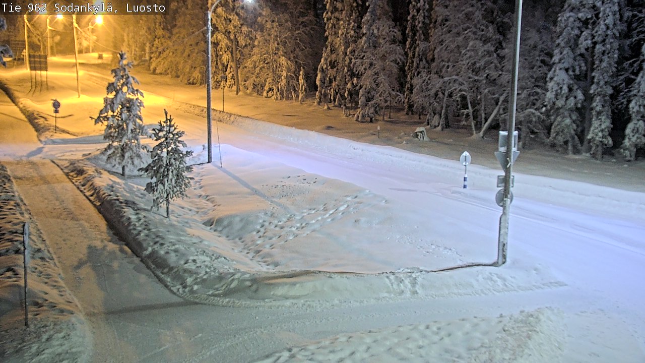 Weather Camera Image Väg 962 Sodankylä, Luosto, Sodankylä, Lappi