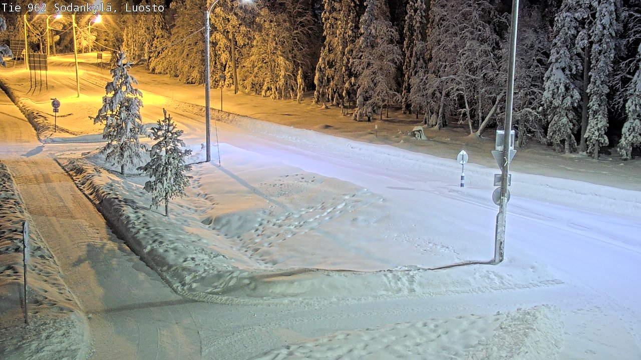 Weather Camera Image Väg 962 Sodankylä, Luosto, Sodankylä, Lappi