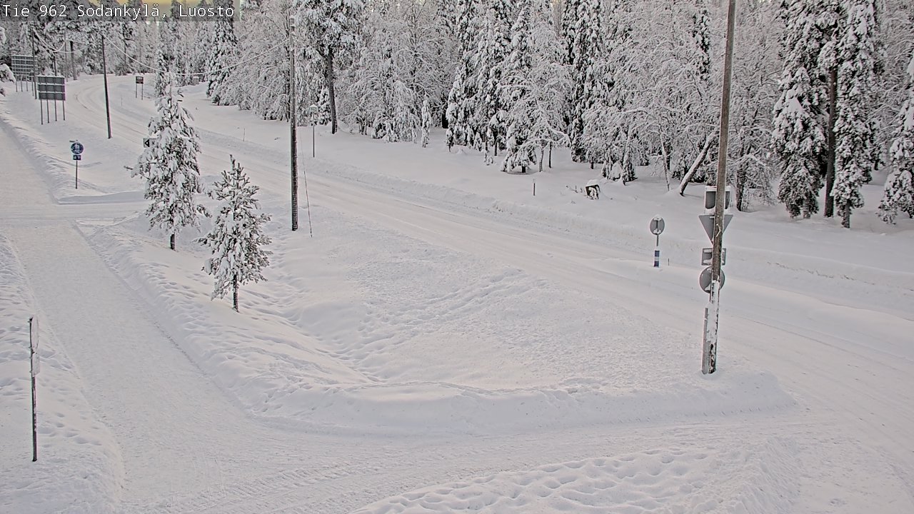Weather Camera Image Road 962 Sodankylä, Luosto, Sodankylä, Lappi