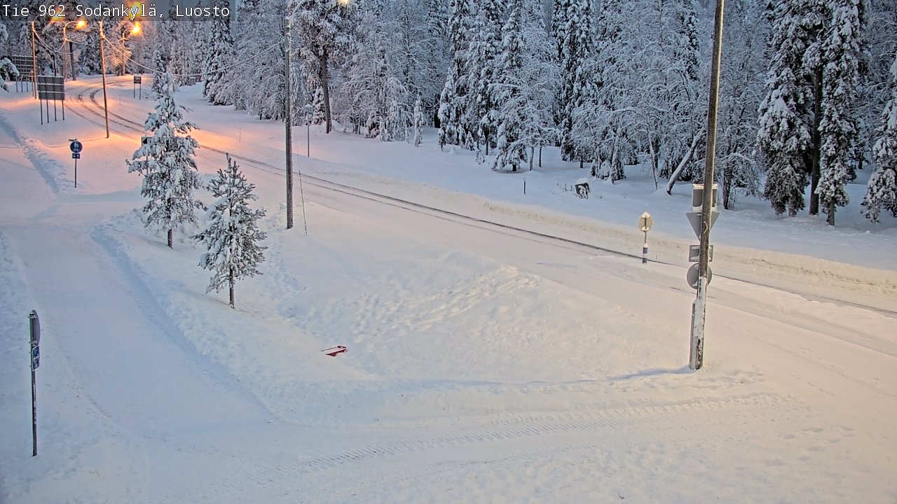 Weather Camera Image Väg 962 Sodankylä, Luosto, Sodankylä, Lappi