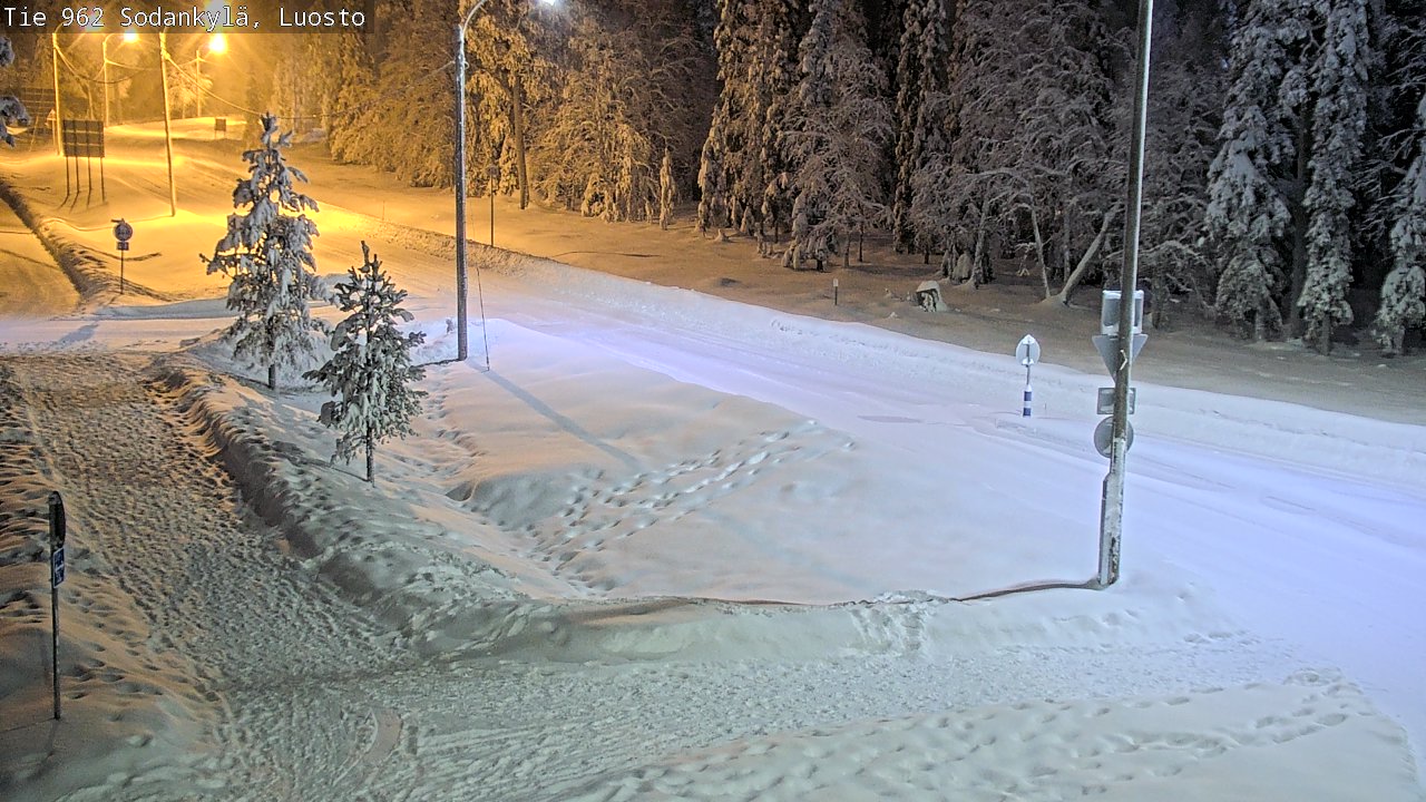 Weather Camera Image Väg 962 Sodankylä, Luosto, Sodankylä, Lappi