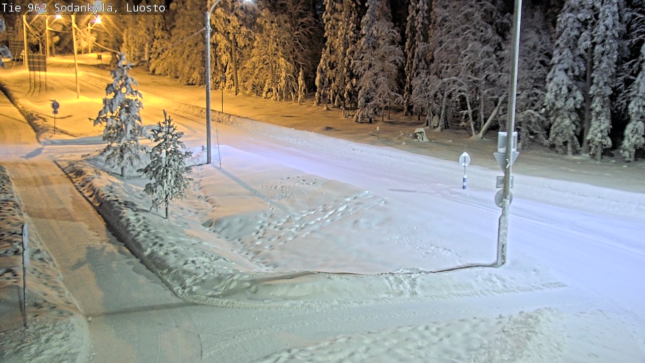 Weather Camera Image Väg 962 Sodankylä, Luosto, Sodankylä, Lappi