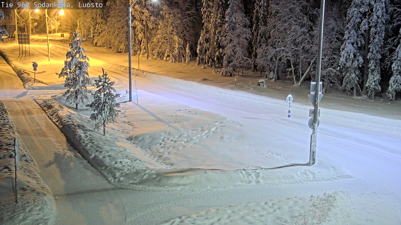 Weather Camera Image Väg 962 Sodankylä, Luosto, Sodankylä, Lappi