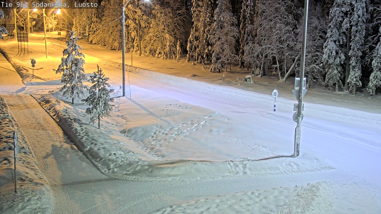 Weather Camera Image Väg 962 Sodankylä, Luosto, Sodankylä, Lappi