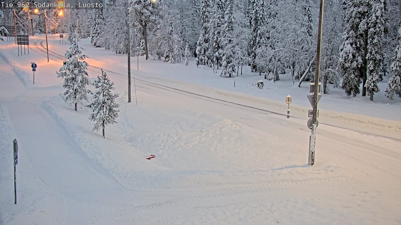 Weather Camera Image Väg 962 Sodankylä, Luosto, Sodankylä, Lappi