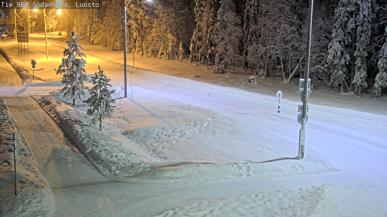 Weather Camera Image Väg 962 Sodankylä, Luosto, Sodankylä, Lappi