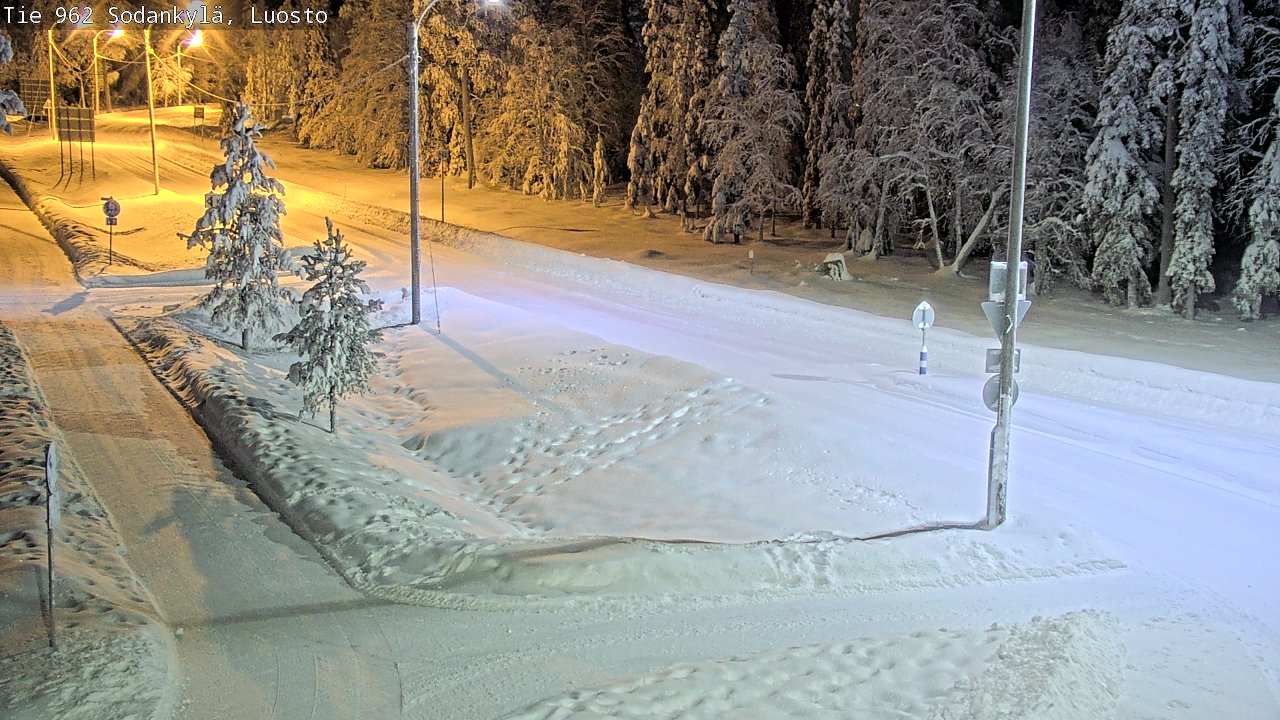 Weather Camera Image Väg 962 Sodankylä, Luosto, Sodankylä, Lappi