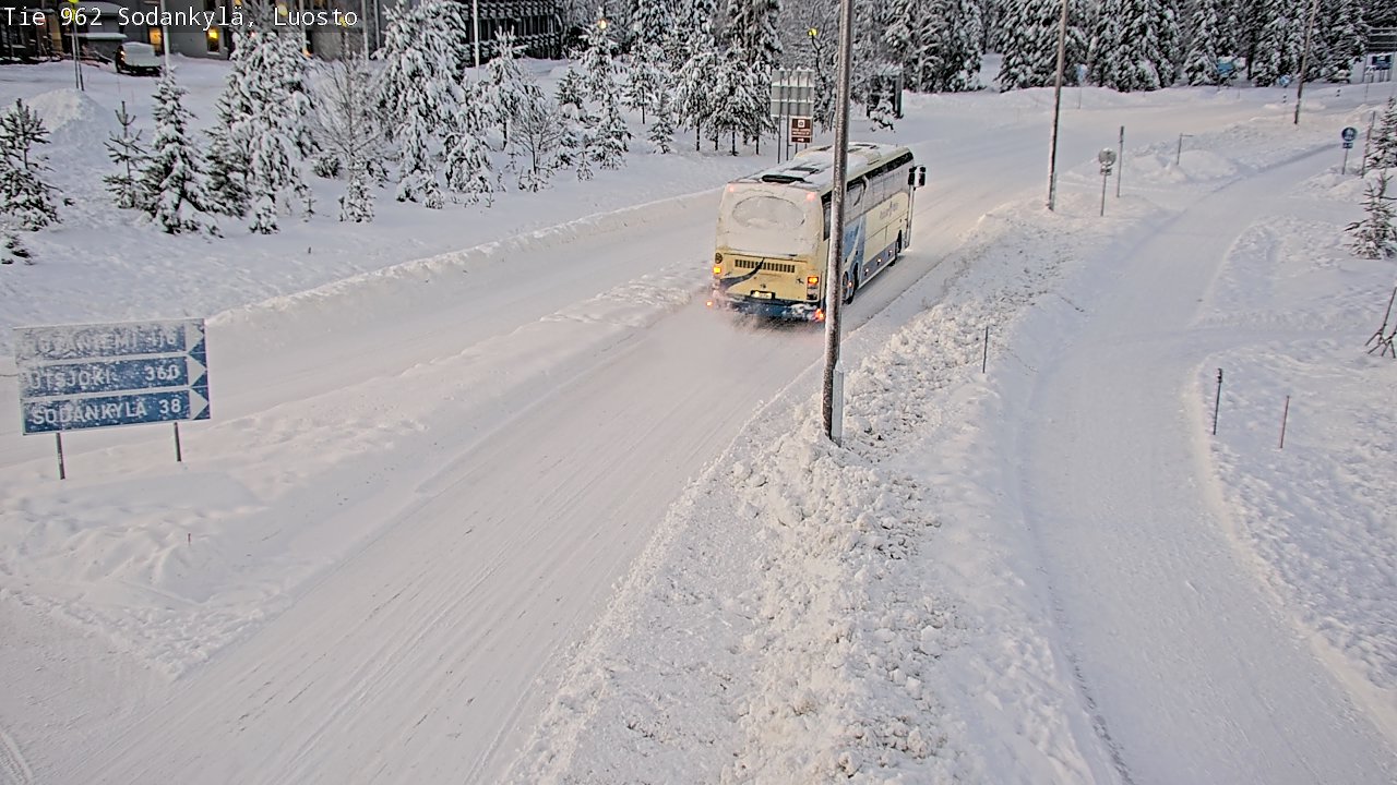 Weather Camera Image Väg 962 Sodankylä, Luosto, Sodankylä, Lappi