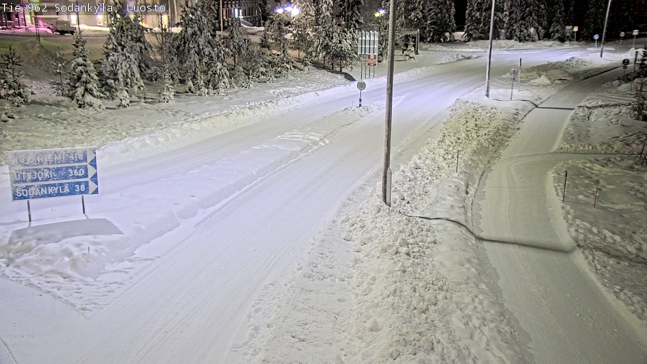 Weather Camera Image Väg 962 Sodankylä, Luosto, Sodankylä, Lappi