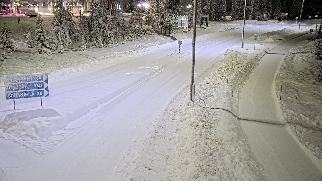 Weather Camera Image Väg 962 Sodankylä, Luosto, Sodankylä, Lappi
