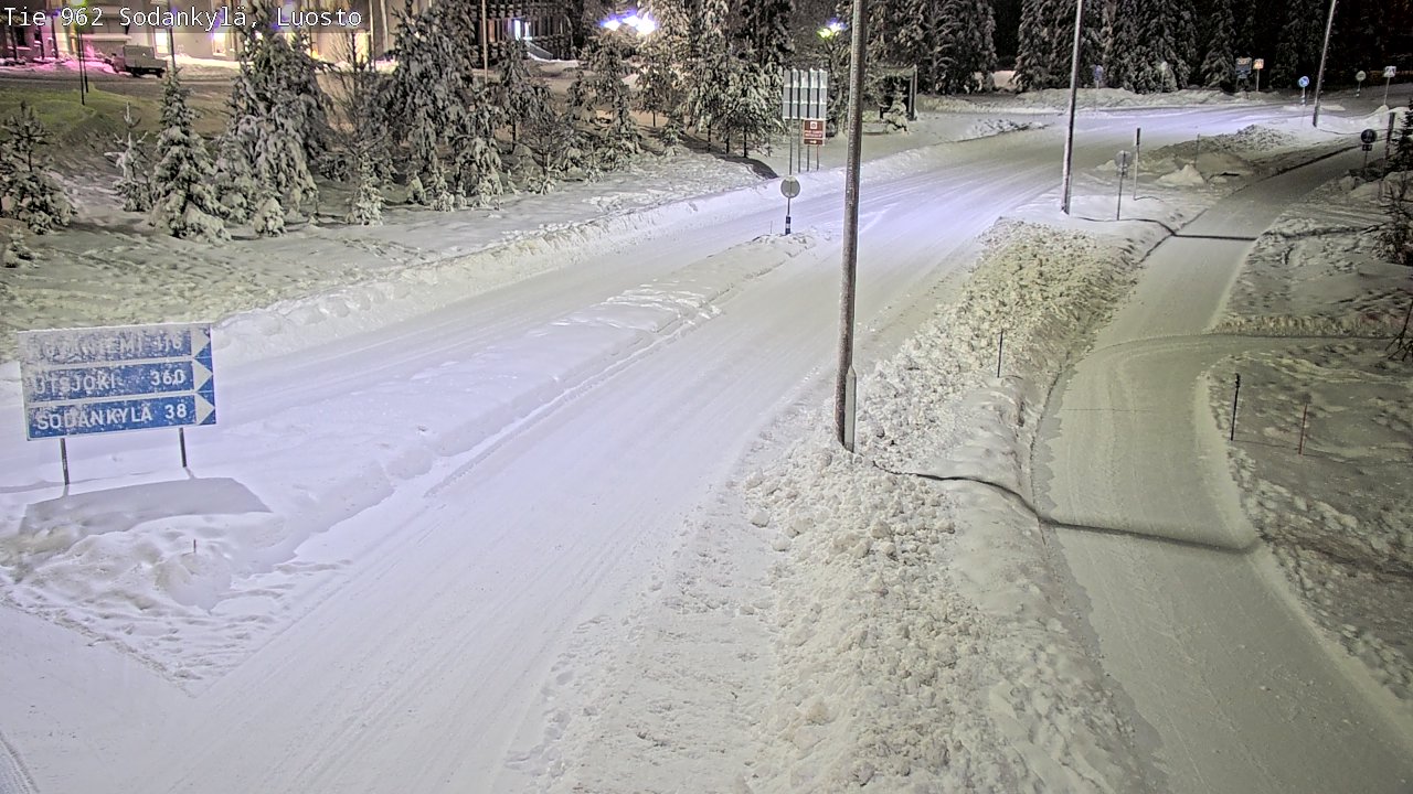 Weather Camera Image Väg 962 Sodankylä, Luosto, Sodankylä, Lappi