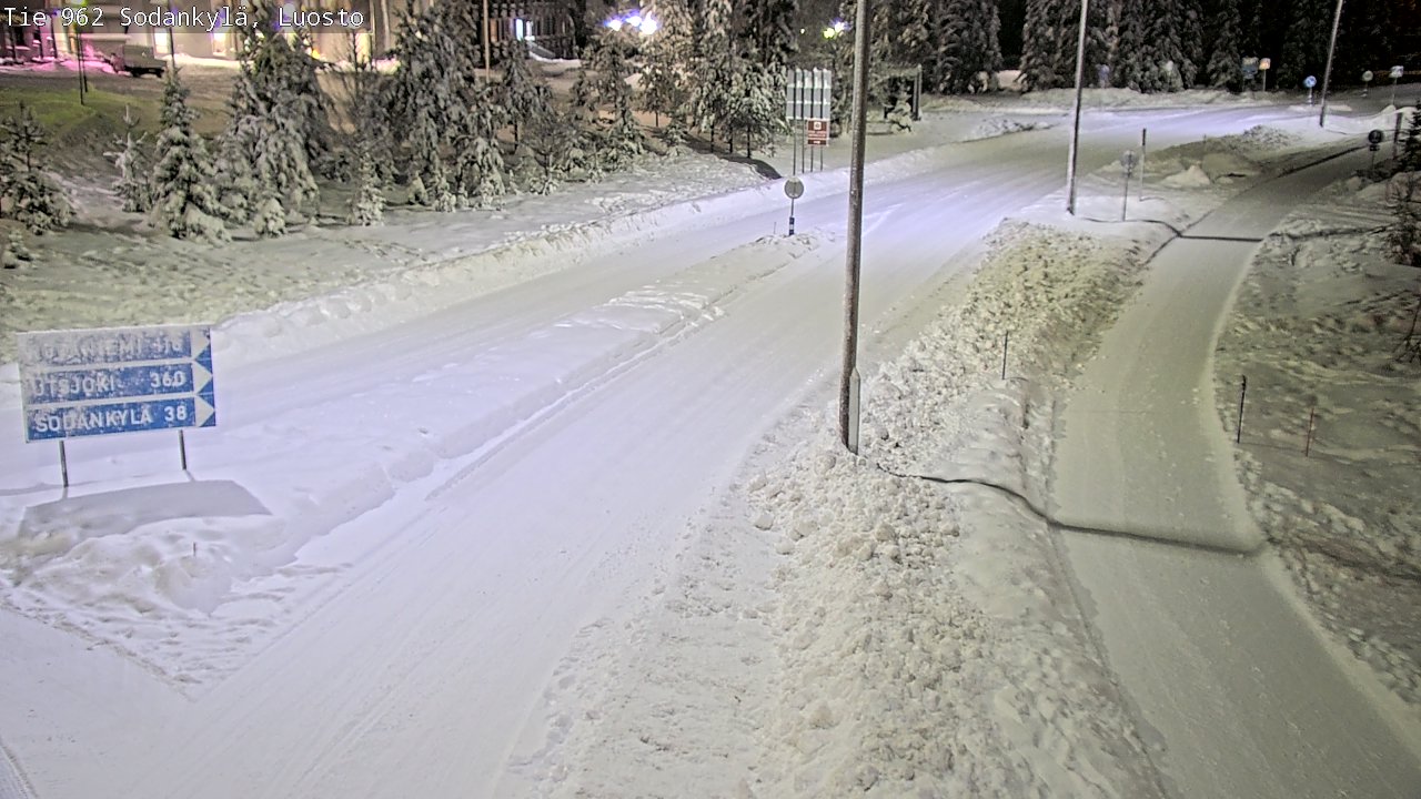 Weather Camera Image Väg 962 Sodankylä, Luosto, Sodankylä, Lappi