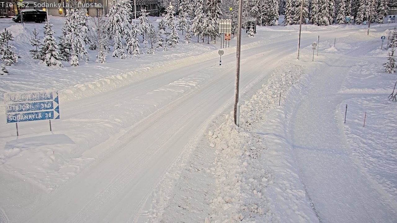 Weather Camera Image Väg 962 Sodankylä, Luosto, Sodankylä, Lappi