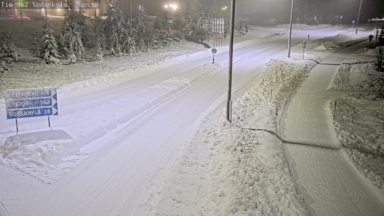 Weather Camera Image Väg 962 Sodankylä, Luosto, Sodankylä, Lappi