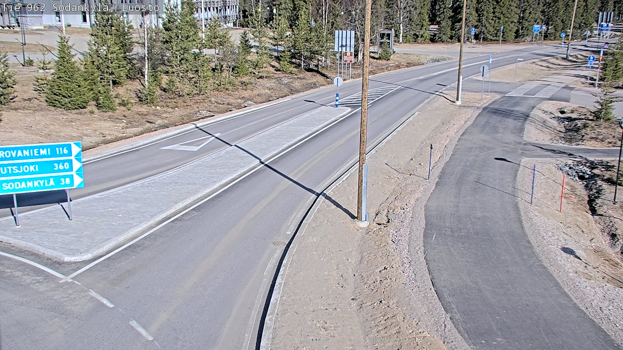 Weather Camera Image Väg 962 Sodankylä, Luosto, Sodankylä, Lappi