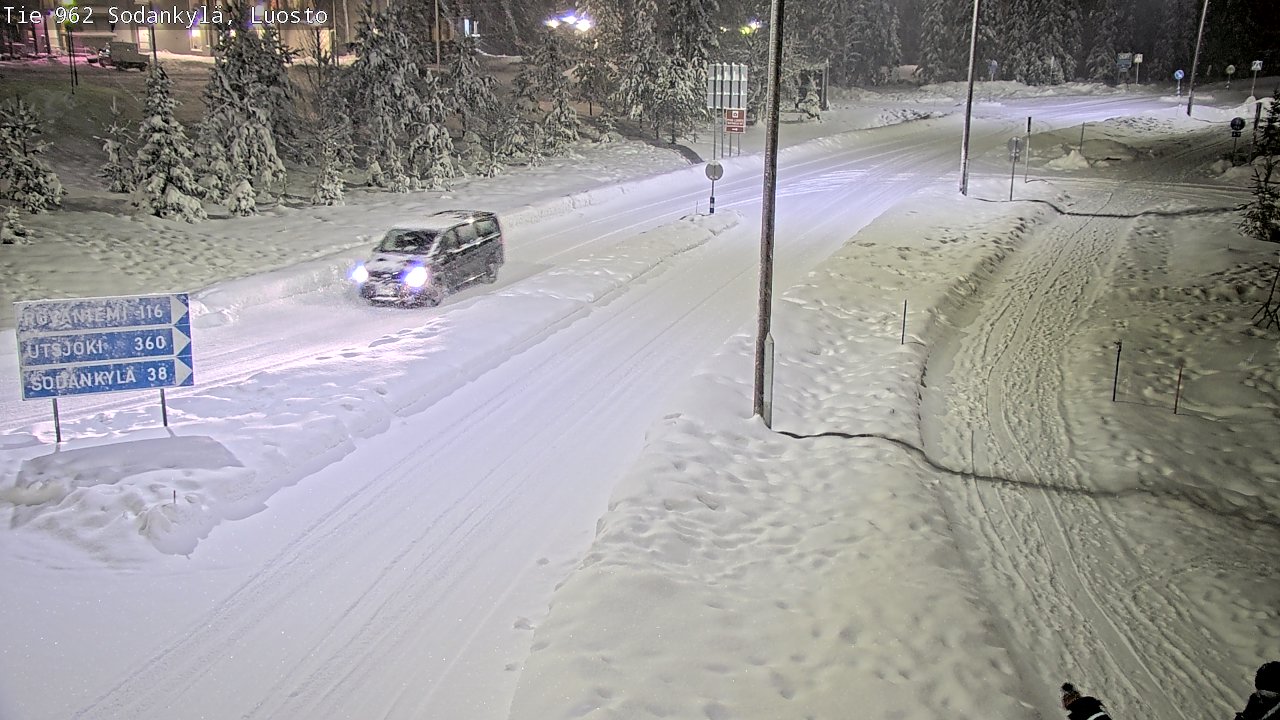 Weather Camera Image Väg 962 Sodankylä, Luosto, Sodankylä, Lappi