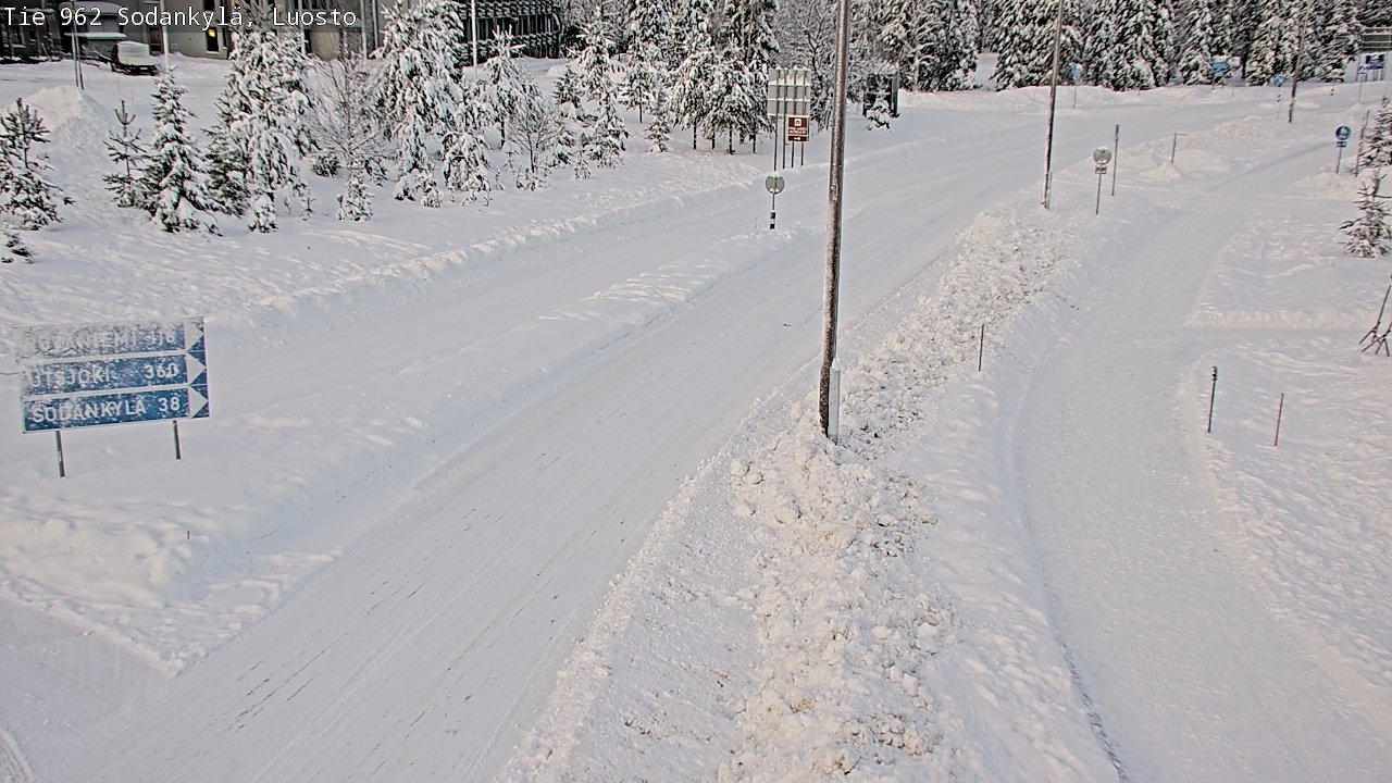 Weather Camera Image Väg 962 Sodankylä, Luosto, Sodankylä, Lappi