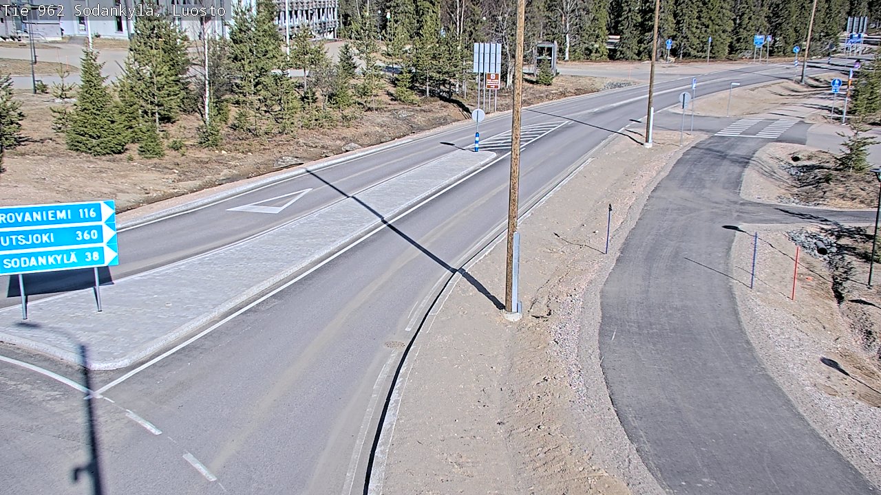 Weather Camera Image Väg 962 Sodankylä, Luosto, Sodankylä, Lappi