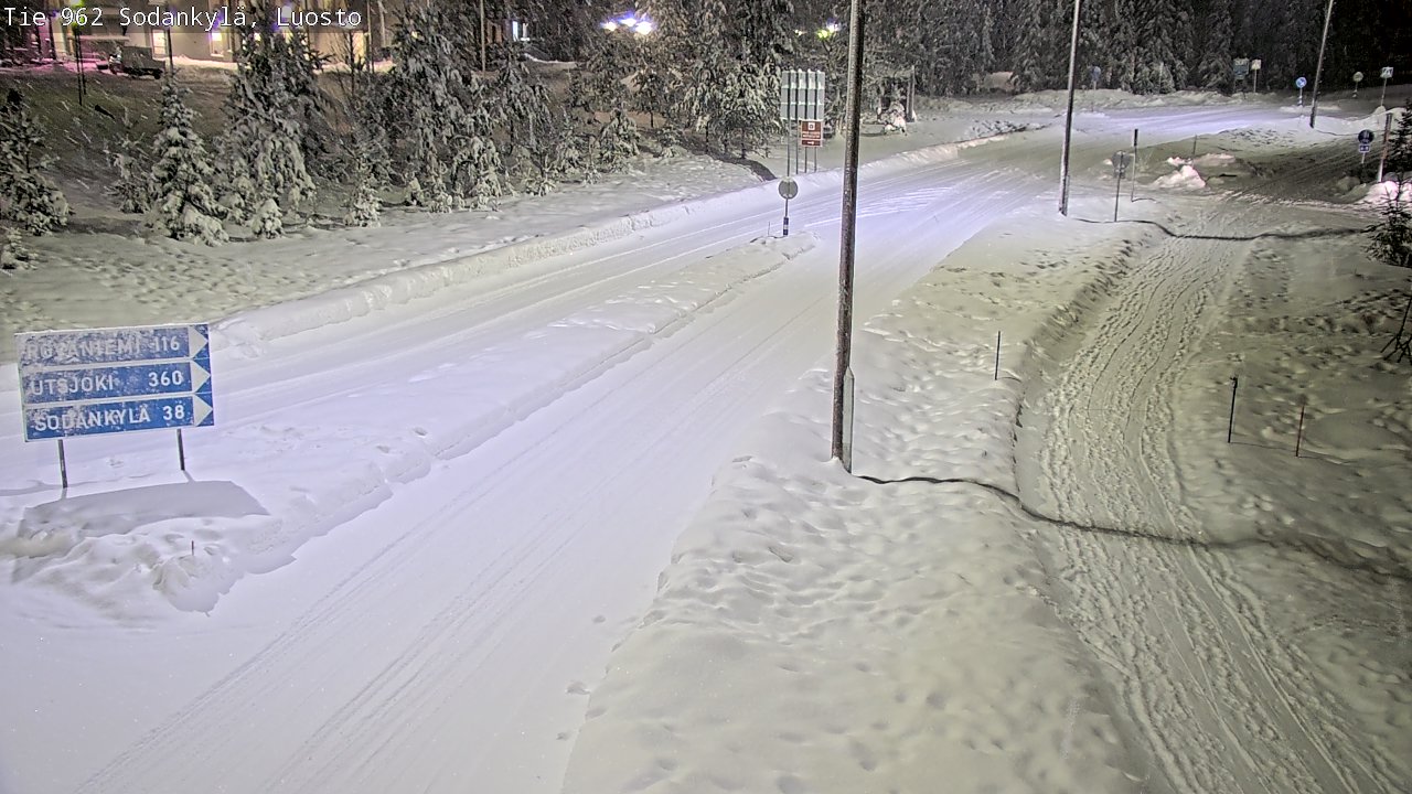 Weather Camera Image Väg 962 Sodankylä, Luosto, Sodankylä, Lappi