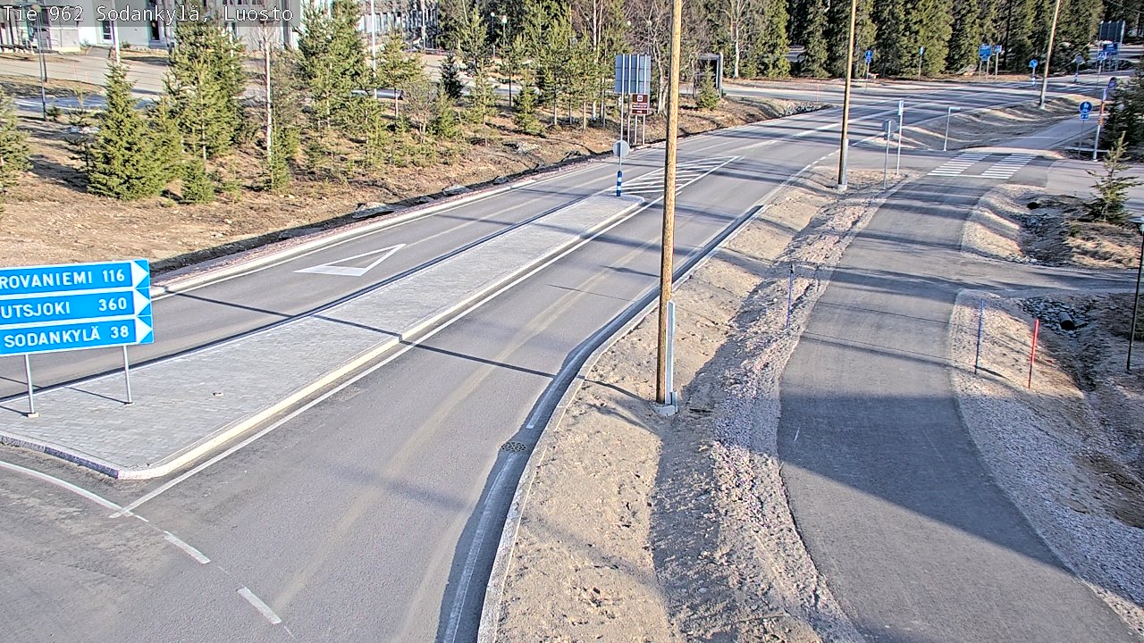 Weather Camera Image Väg 962 Sodankylä, Luosto, Sodankylä, Lappi
