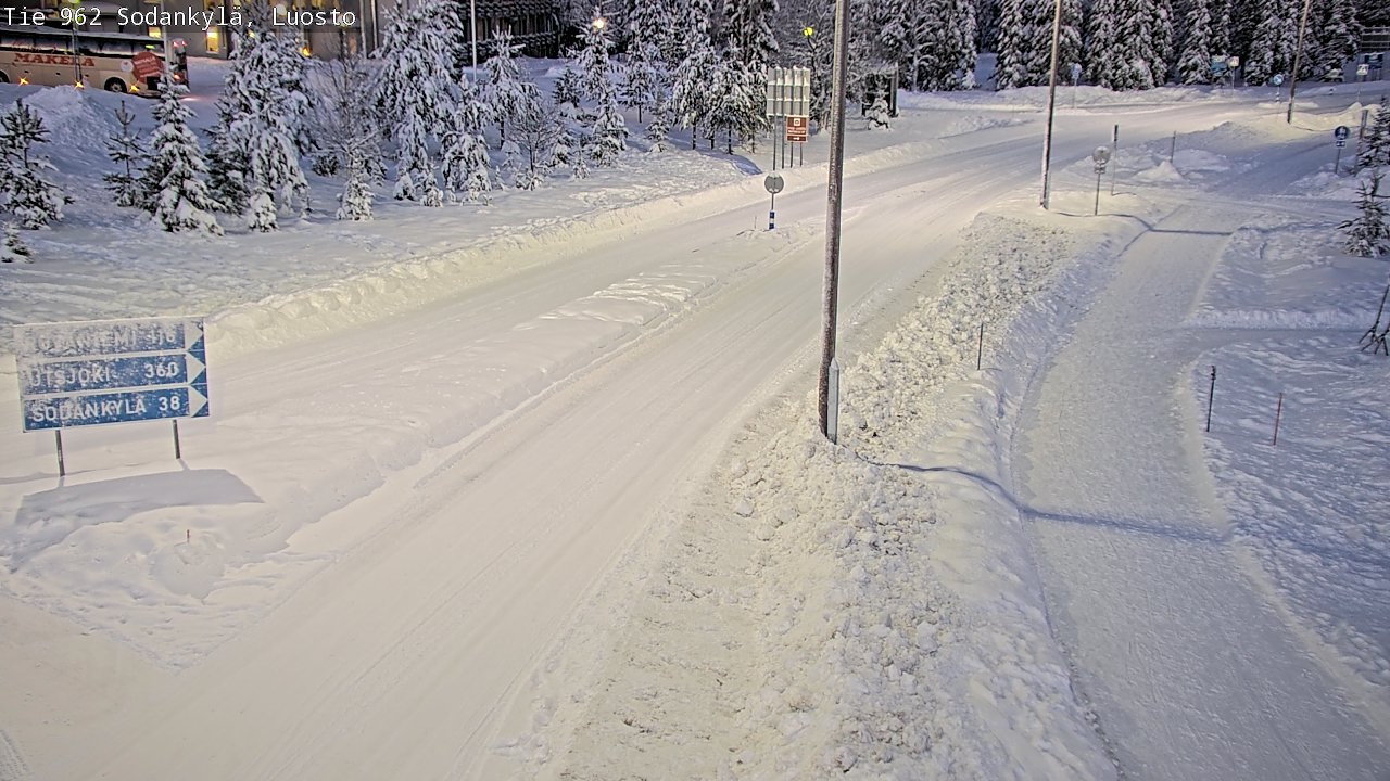 Weather Camera Image Väg 962 Sodankylä, Luosto, Sodankylä, Lappi