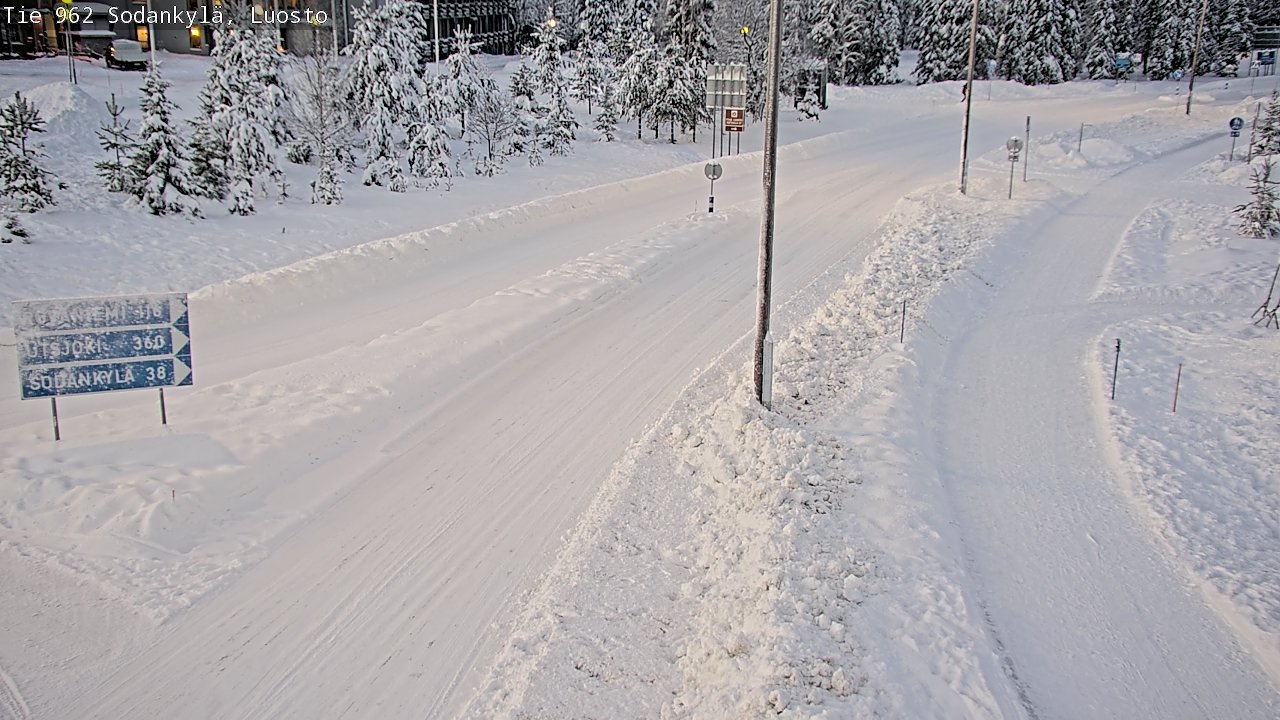 Weather Camera Image Väg 962 Sodankylä, Luosto, Sodankylä, Lappi